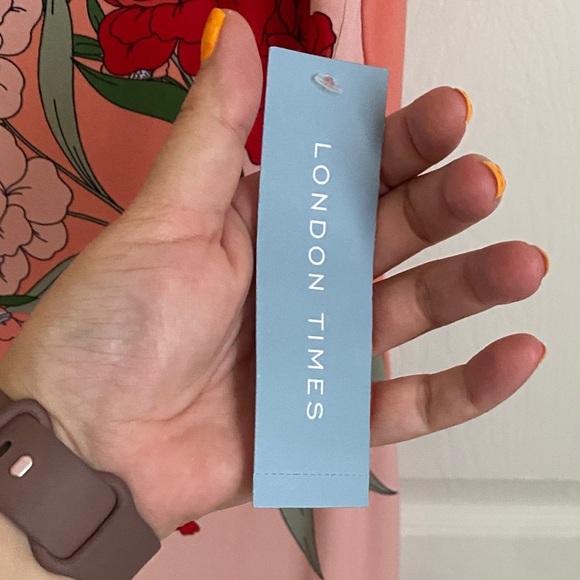 BOGO! NWT London Times Floral Print Cap Sleeve Sheath Dress In Pink size 10 - Picture 4 of 13